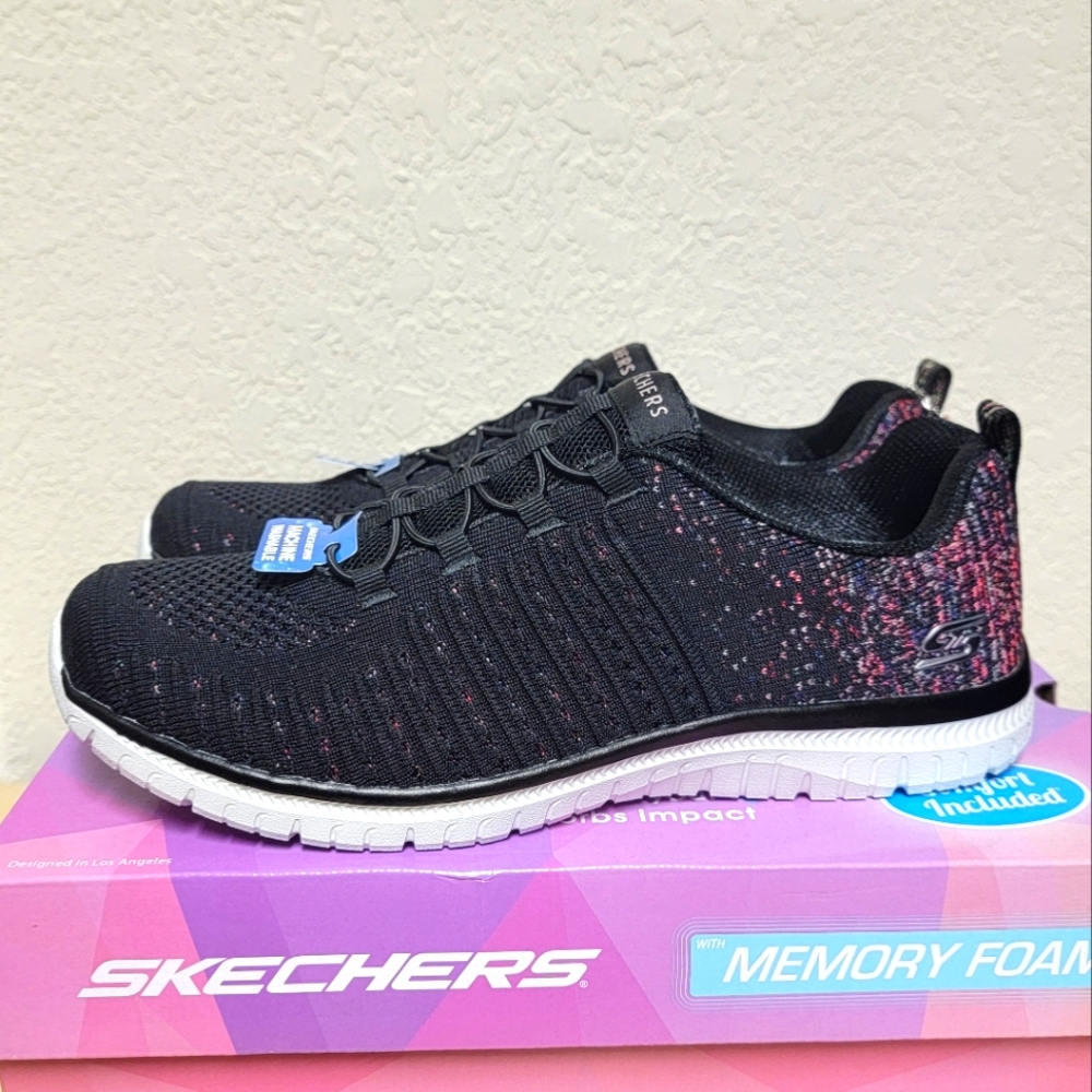 Skechers Wide Fit Sneakers, Size 10W